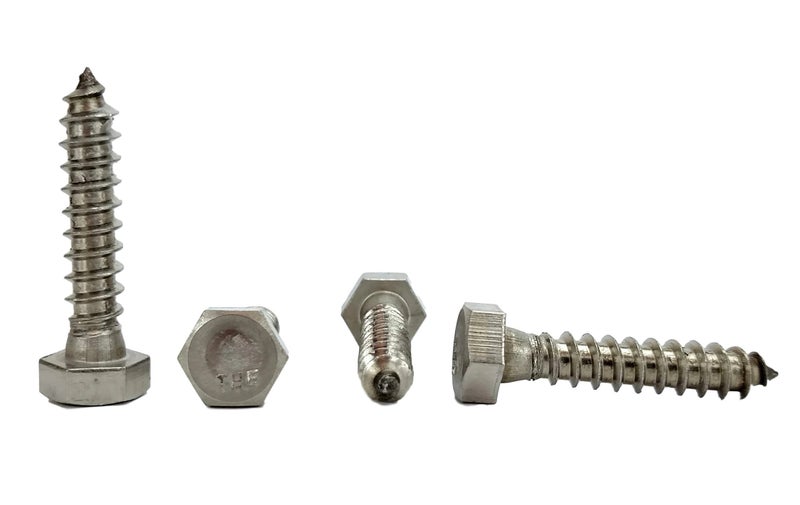Chenango Supply Stainless 5/16 x 1-1/2inches Hex Lag Screw (1inches to 5inches Lengths Available in Listing), 18-8 Stainless Steel, 25 Pieces (5/16 x 1-1/2 - Image 1